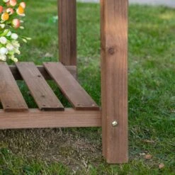 Outsunny Wooden Raised Garden Plant Stand Tall Flower Bed With Shelf 123 X 54 X 74cm -Home Furnishing Serie Shop Woce0e17dc5b043d1 aca80757 2f5a 4dcd 883a 640ff17e401b