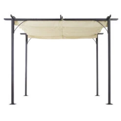 Outsunny Outdoor Metal Pergola With Retractable Awning Canopy 3x3m - Beige 19 Outsunny Outdoor Metal Pergola With Retractable Awning Canopy 3x3m - Beige -Home Furnishing Serie Shop WxL3d618379073ae7 jpg