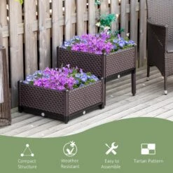 Outsunny 2-Piece Raised Garden Bed Planter Box Brown 13 Outsunny 2-Piece Raised Garden Bed Planter Box Brown -Home Furnishing Serie Shop XIIb1017edc659cf3 a191c84c 25fa 44db b539 e2cd061354ab