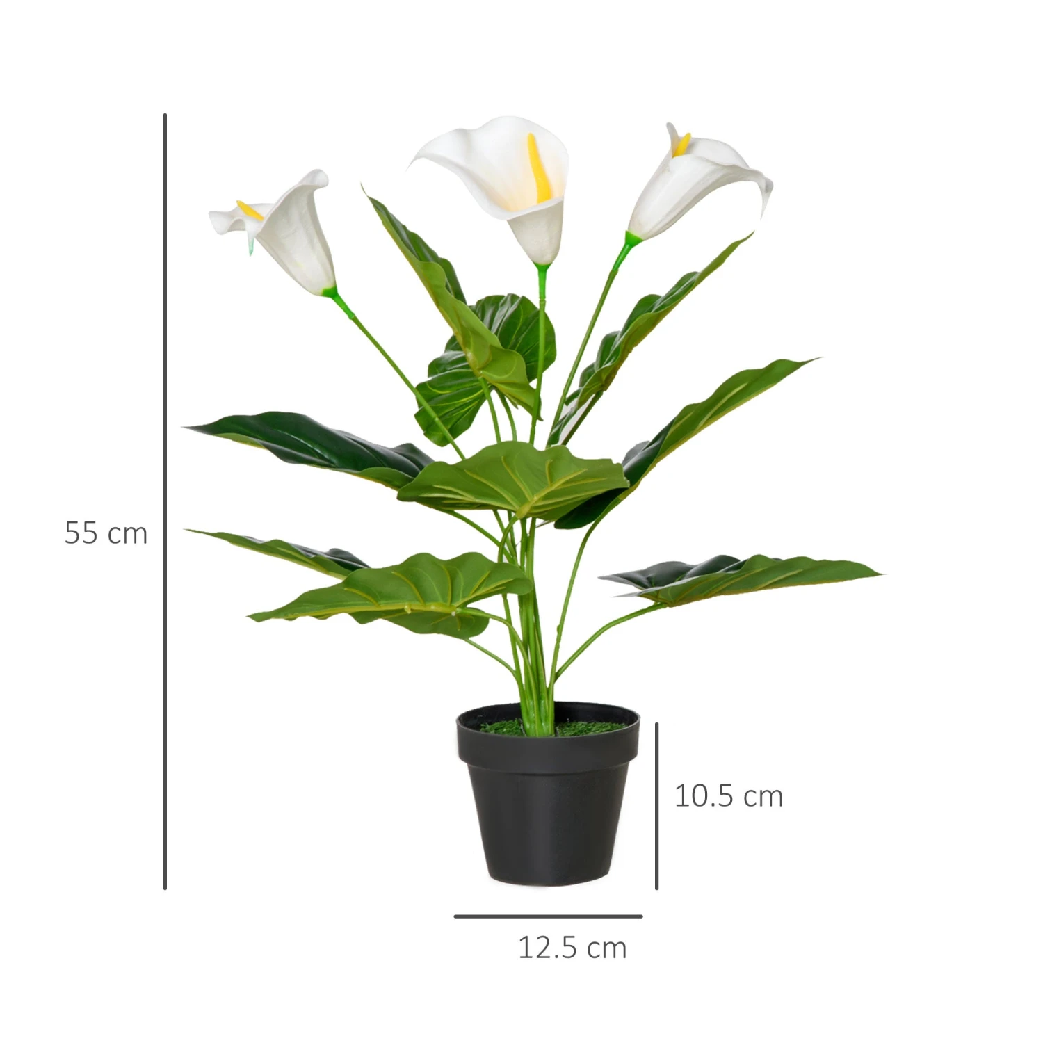HOMCOM Calla Lily Flower - Artificial Plants 3 HOMCOM Calla Lily Flower - Artificial Plants - Image 3