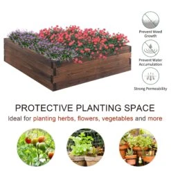 Outsunny Wooden Raised Garden Bed Planter 80 X 80cm -Home Furnishing Serie Shop YSfa0917ee2cf0902 f4fe2345 a6e3 402e a964 37a9b91dd476