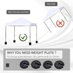 Outsunny Canopy Weight Plate -Home Furnishing Serie Shop Ynz92517dc59df237 99d54ad9 5792 46da 98fb 224c4856d215