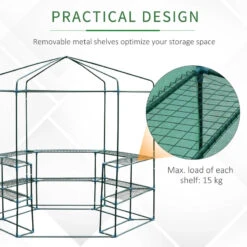 Outsunny Hexagon Walk-in 3-Tier Portable Greenhouse 7 Outsunny Hexagon Walk-in 3-Tier Portable Greenhouse -Home Furnishing Serie Shop Zh580b17dc31d17ea jpg