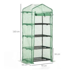 Outsunny Mini Greenhouse With 4 Tier 70 X 50 X 160 Cm - Green 12 Outsunny Mini Greenhouse With 4 Tier 70 X 50 X 160 Cm - Green -Home Furnishing Serie Shop anta1218164f607fd jpg