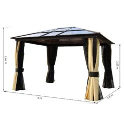 Outsunny 3 X 3.6m Gazebo Brown Black, Brown, Beige 10 Outsunny 3 X 3.6m Gazebo Brown Black, Brown, Beige -Home Furnishing Serie Shop bSU34517dc177efac a54d6558 9a64 4d43 bef8 9cca6dbaf3df