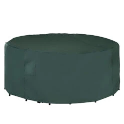 Outsunny PVC Coated Round Furniture Cover- Green
