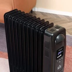 HOMCOM 2180W Oil Filled Radiator, 9 Fin Portable Heater W/ Timer Remote Control Black -Home Furnishing Serie Shop c1a32497da201a80778bb9ea51881ab4