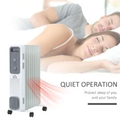 HOMCOM 2180W Oil Filled Radiator, 9 Fins, Portable Heater W/ Timer, Thermostat Control -Home Furnishing Serie Shop c347717afe324faf593a6287ae7f0538