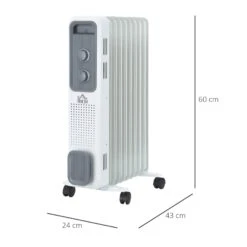 HOMCOM 2180W Oil Filled Radiator, 9 Fins, Portable Heater W/ Timer, Thermostat Control -Home Furnishing Serie Shop c49d498a166ef729fab03bea2dc070fd
