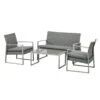 Outsunny-4 Piece Rattan Sofa Set - Grey