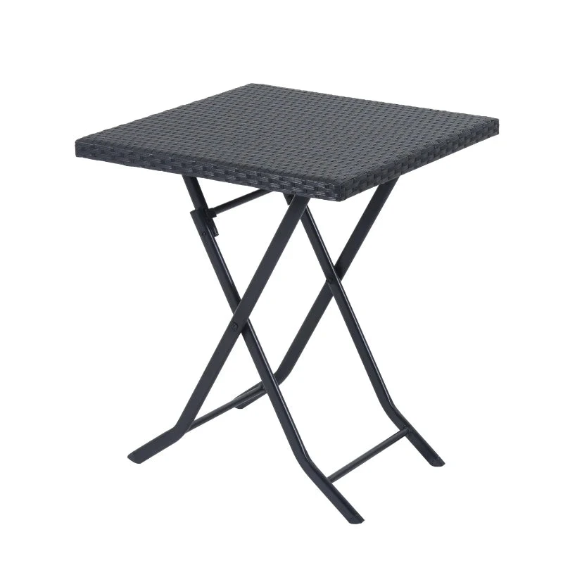 Outsunny Rattan Bistro Set - Black 7 Outsunny Rattan Bistro Set - Black - Image 7