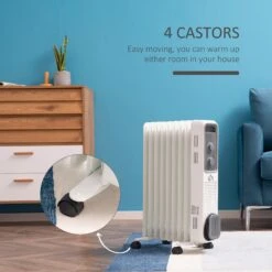 HOMCOM 2180W Oil Filled Radiator, 9 Fins, Portable Heater W/ Timer, Thermostat Control -Home Furnishing Serie Shop ccca122edd1efda25c119809ba3ae066