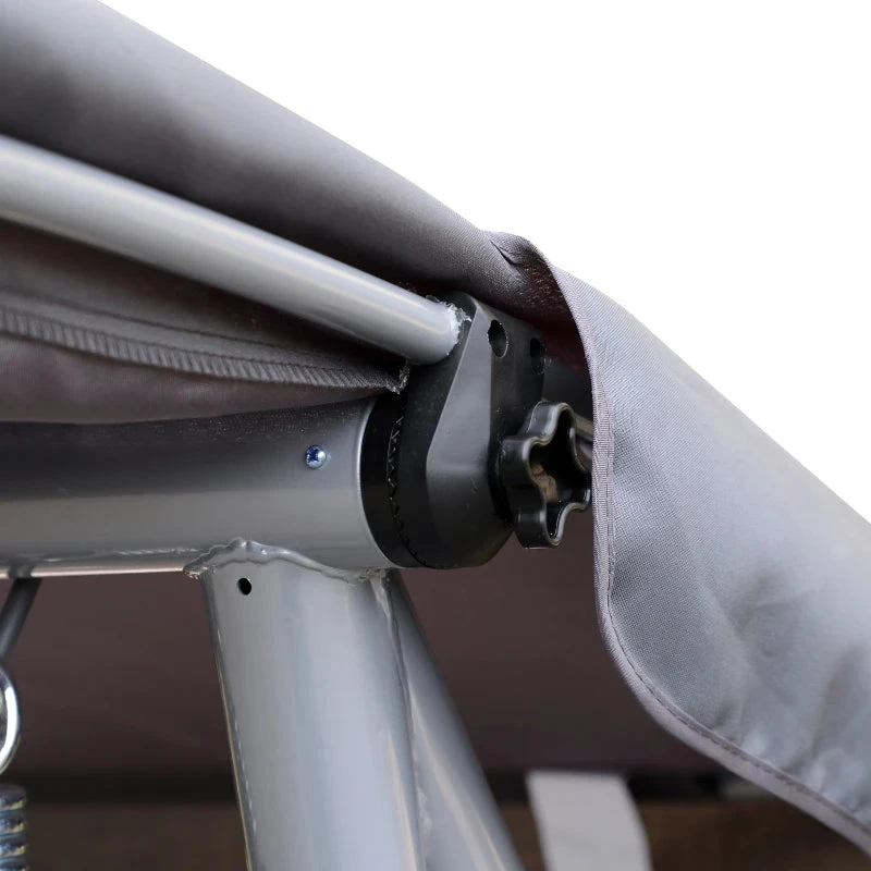 Outsunny Swing Seat 3 Seater - Grey 8 Outsunny Swing Seat 3 Seater - Grey - Image 8