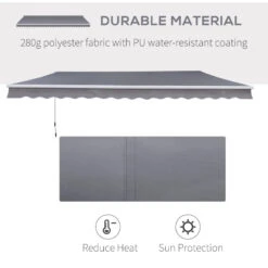 Outsunny Wall Mounted Sun Shade 2.95 X 2.5m - Grey 16 Outsunny Wall Mounted Sun Shade 2.95 X 2.5m - Grey -Home Furnishing Serie Shop czha091815bb93d4a jpg