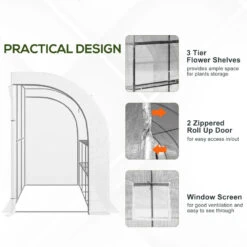Outsunny Lean To Greenhouse 300 X 150 X 213 Cm - White 17 Outsunny Lean To Greenhouse 300 X 150 X 213 Cm - White -Home Furnishing Serie Shop d0C756186bb744f8c jpg