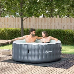 Outsunny Round Hot Tub 4 Person, Light Grey 20 Outsunny Round Hot Tub 4 Person, Light Grey -Home Furnishing Serie Shop d5o6ff18041c96579 jpg