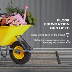 Outsunny Metal Shed 13 X 11ft - Light Grey 17 Outsunny Metal Shed 13 X 11ft - Light Grey -Home Furnishing Serie Shop dGB75618573b67a6c jpg