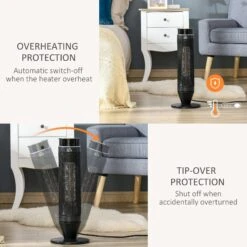 HOMCOM Ceramic Tower Indoor Space Heater W/ 42° Oscillation Remote Control Timer - Black -Home Furnishing Serie Shop da50545e2101e16591adaf0d9c0f95e7 07a4fa05 d163 401e b5c4 7e424a73c5a0