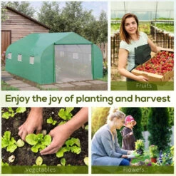 Outsunny Greenhouse Polytunnel 4.47x3x2m - Green -Home Furnishing Serie Shop daNb0617e70dafc66 jpg