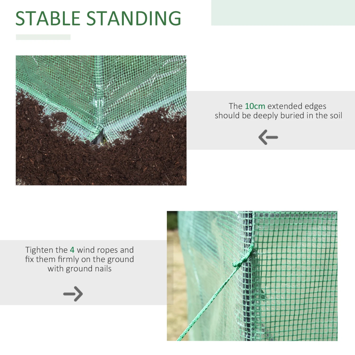 Outsunny 143x143x195 Cm Walk In Greenhouse With Shelves-Dark Green 5 Outsunny 143x143x195 Cm Walk In Greenhouse With Shelves-Dark Green - Image 5