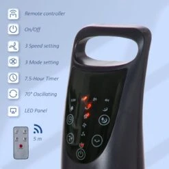 HOMCOM Tower Fan 91.5cm - Black -Home Furnishing Serie Shop e7S59517e70daf153