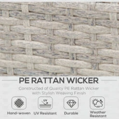 Outsunny Rattan Wicker Corner Sofa Set - Light Grey -Home Furnishing Serie Shop eHFa091821a22d009 jpg