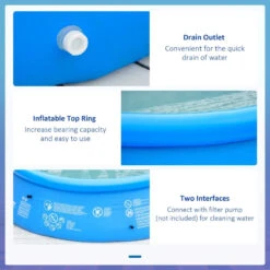 Outsunny Swimming Paddling Pool Round 274cm X 76cm - Blue 17 Outsunny Swimming Paddling Pool Round 274cm X 76cm - Blue -Home Furnishing Serie Shop eZW7561803a5f89f4 jpg