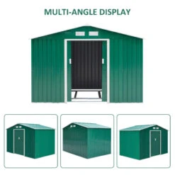 Outsunny Galvanised Metal Garden Shed 9ft X 6ft - Green 17 Outsunny Galvanised Metal Garden Shed 9ft X 6ft - Green -Home Furnishing Serie Shop efP756188d3a6e87c jpg