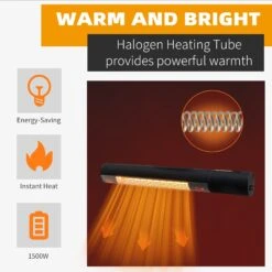 Outsunny Outdoor Wall Mount Electric Halogen Heater 1500W-Black 15 Outsunny Outdoor Wall Mount Electric Halogen Heater 1500W-Black -Home Furnishing Serie Shop f1F75617edc657b0c