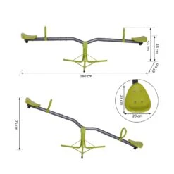 HOMCOM Kids Seesaw - Green 11 HOMCOM Kids Seesaw - Green -Home Furnishing Serie Shop fIn93f17dc1659e9c