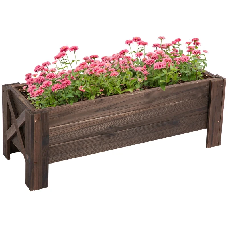 Outsunny Garden Raised Bed 100x36.5x36 Cm 1 Outsunny Garden Raised Bed 100x36.5x36 Cm