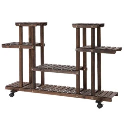 Outsunny Movable 4-Tier Garden Holder Display Shelf