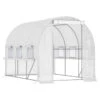 Outsunny Greenhouse Polytunnel 3x2x2m - White