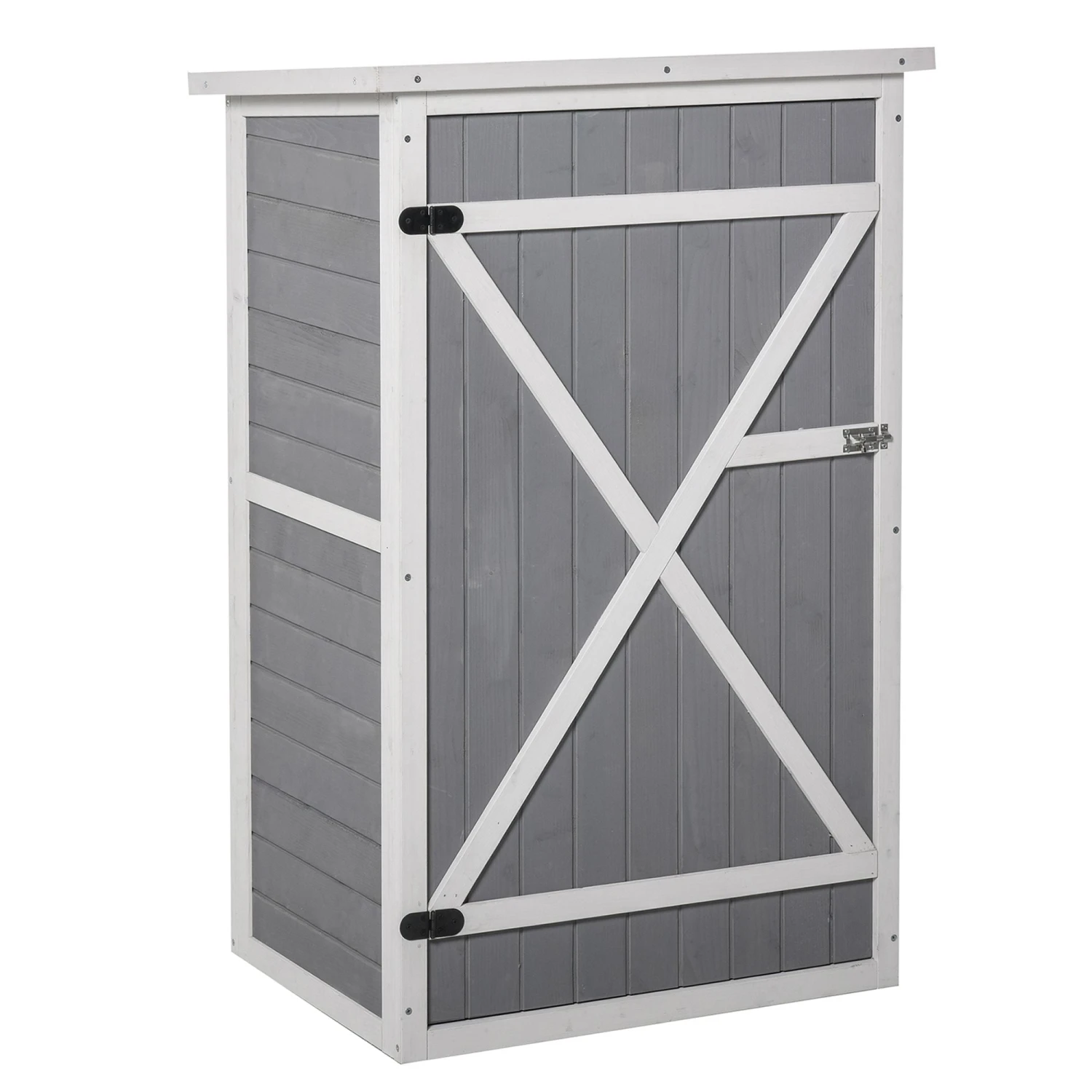 Outsunny Garden Storage Shed - Grey 1 Outsunny Garden Storage Shed - Grey