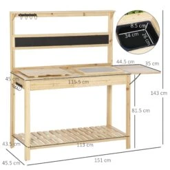 Outsunny Potting Bench Table 151L X 45.5W X 143Hcm -Home Furnishing Serie Shop gh1a1217e8eefd9d9 65988846 af68 4761 8b35 c5b540c8fc00