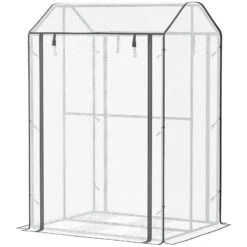 Outsunny Mini Greenhouse 100x80x150cm - White 21 Outsunny Mini Greenhouse 100x80x150cm - White -Home Furnishing Serie Shop giIdaa17f5cee16c8 jpg