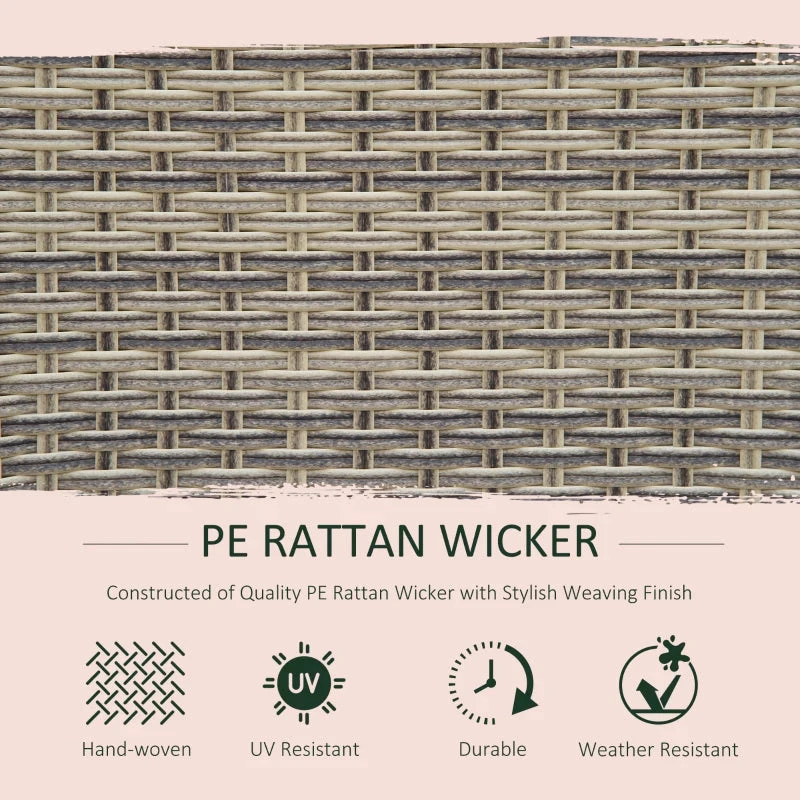 Outsunny Patio Furniture Dining Set With Recliner Armchairs 6 Piece - Brown 4 Outsunny Patio Furniture Dining Set With Recliner Armchairs 6 Piece - Brown - Image 4