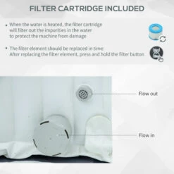 Outsunny Inflatable Hot Tub Spa Round With Cover For 4 People 180cm - Dark Blue 17 Outsunny Inflatable Hot Tub Spa Round With Cover For 4 People 180cm - Dark Blue -Home Furnishing Serie Shop hQM75618041c96467 jpg