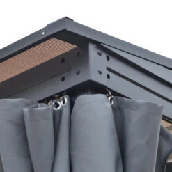 Outsunny Outdoor Lean To Pergola Gazebo 4 X 3m - Grey -Home Furnishing Serie Shop hdQ3d6181483a1120 jpg