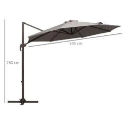 Outsunny Cantilever Banana Parasol 4m - Grey -Home Furnishing Serie Shop iN5a1218138b3856f jpg