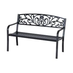 Outsunny Garden Bench - Black