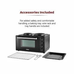 Tower Mini Oven With Hot Plates 32L - Black 11 Tower Mini Oven With Hot Plates 32L - Black -Home Furnishing Serie Shop image337959345