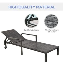 Outsunny Rattan Single Lounge - Grey -Home Furnishing Serie Shop ixI88c17eecc2a41a dd618464 3d77 4708 8609 460c418d6d41