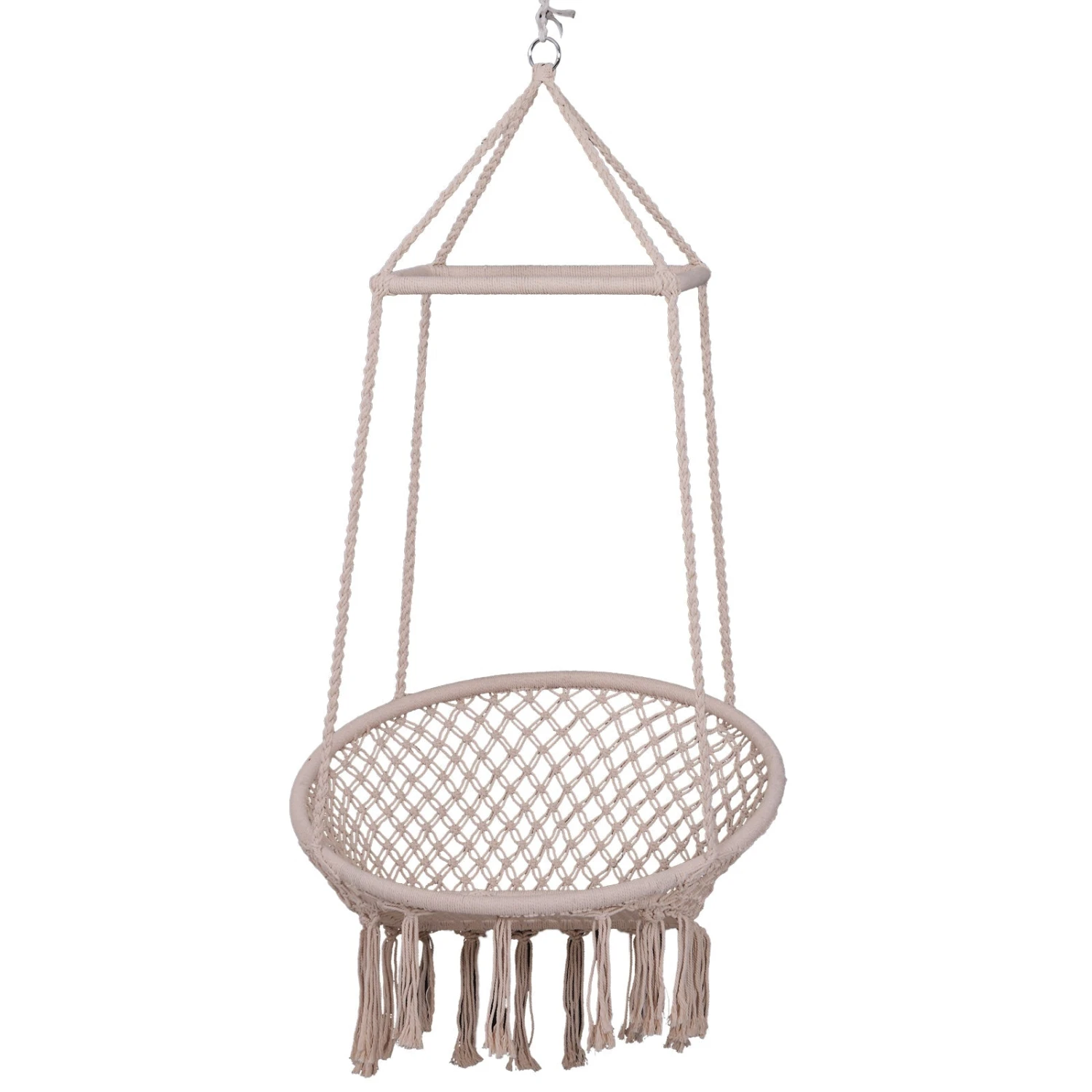 Outsunny Hammock Chair- Beige 8 Outsunny Hammock Chair- Beige - Image 8