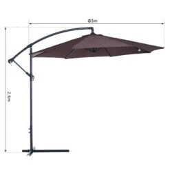 OUTSUNNY Oasis Patio Offset Umbrella -Home Furnishing Serie Shop l8v7ab17dc1410461 jpg