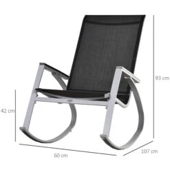 Outsunny Rocking Chair Sun Lounger Garden Seat Patio High Back Texteline Black 12 Outsunny Rocking Chair Sun Lounger Garden Seat Patio High Back Texteline Black -Home Furnishing Serie Shop lmZa4f17dc39d449c