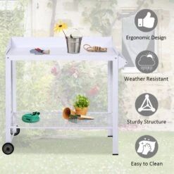 Outsunny Metal Outdoor Garden Potting Bench White 13 Outsunny Metal Outdoor Garden Potting Bench White -Home Furnishing Serie Shop mAl7bc17dc49d9bd5