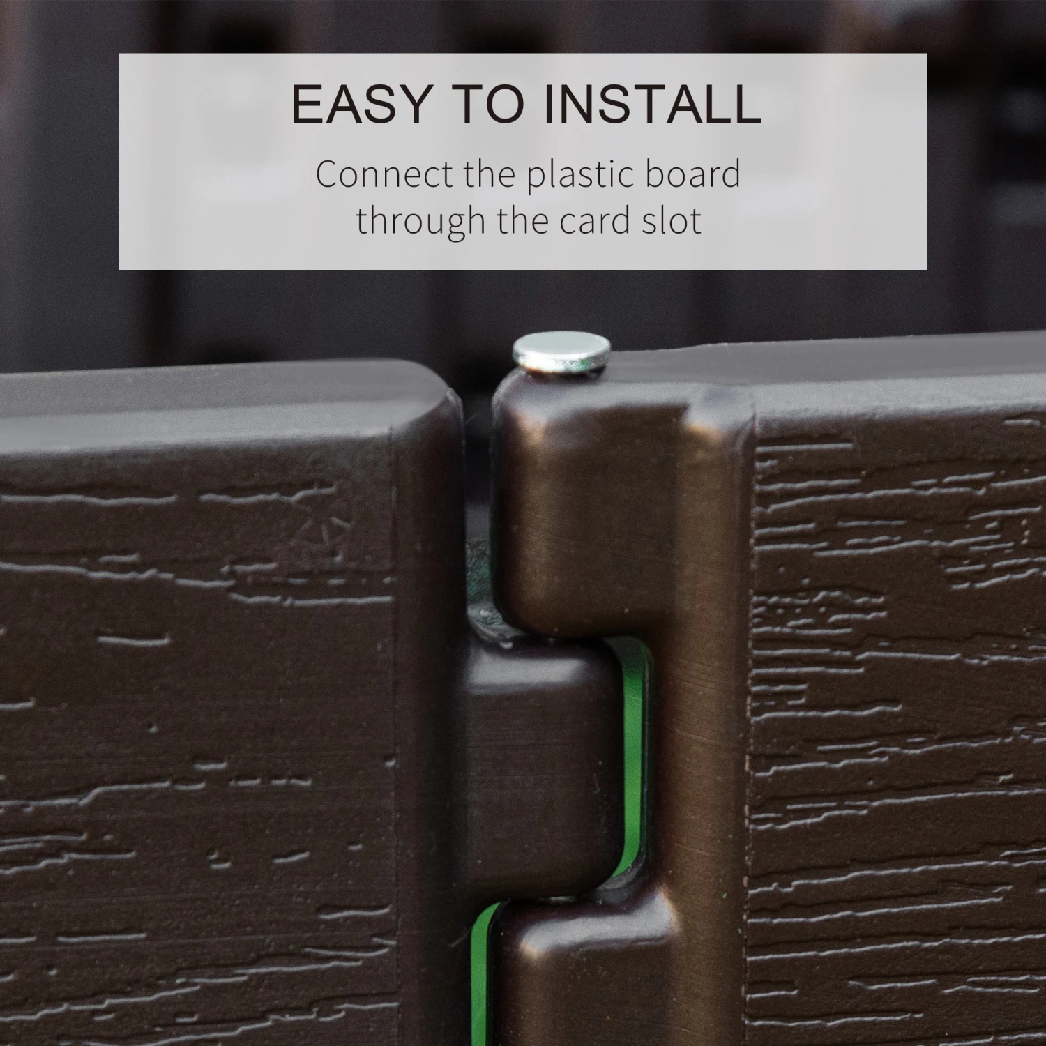 Outsunny Plastic Planter 6 Panels Raised Garden Bed 7 Outsunny Plastic Planter 6 Panels Raised Garden Bed - Image 7