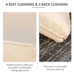 Outsunny Rattan Corner Sofa Set With Coffee Table - Beige 20 Outsunny Rattan Corner Sofa Set With Coffee Table - Beige -Home Furnishing Serie Shop muh75617fc12b9ab6 jpg