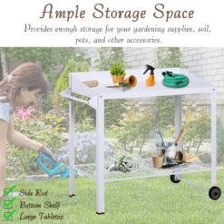 Outsunny Metal Outdoor Garden Potting Bench White 14 Outsunny Metal Outdoor Garden Potting Bench White -Home Furnishing Serie Shop nGU75c17dc49d9bd5